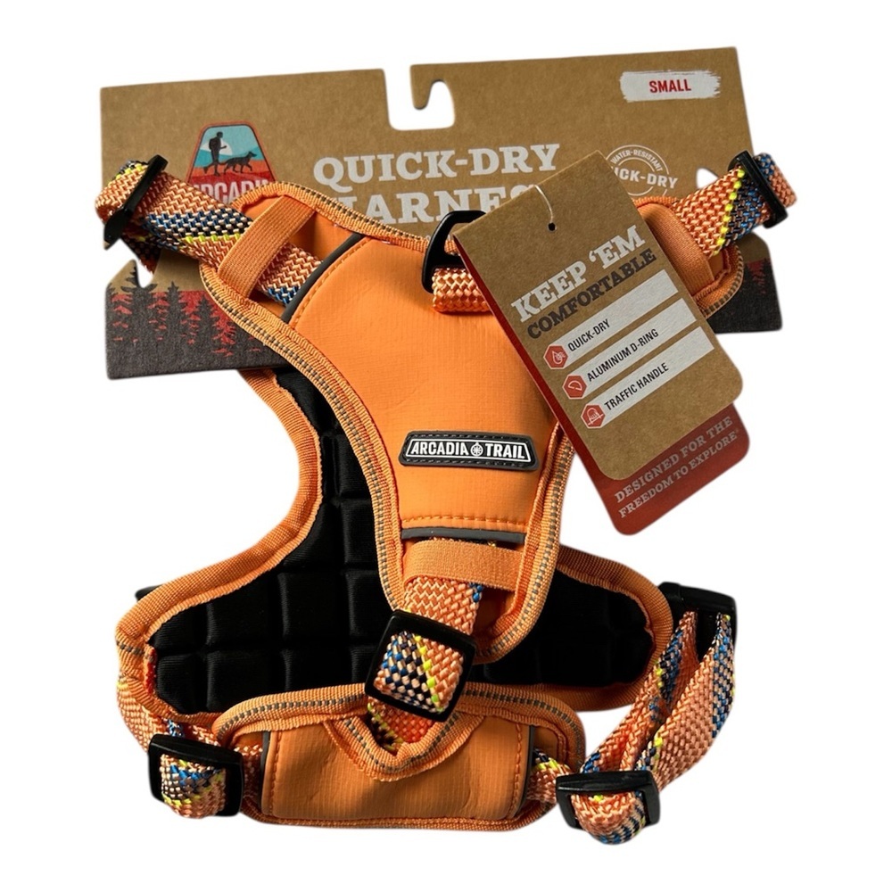 New Arcadia Trail® Quick Dry Dog Orange Harness S